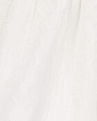 Kid 2-Piece Ruched Textured Tank & Pull-On Smocked Shorts Set -  Cream, image 6 of 6 slides