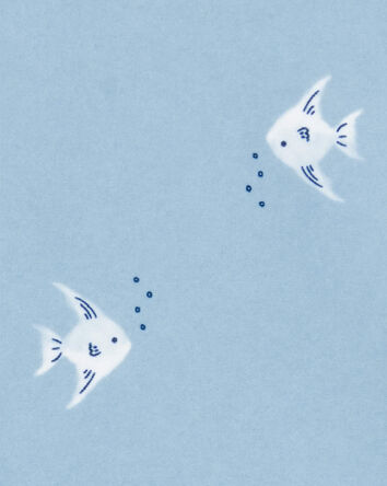 Toddler Girl 2-Piece Shell Striped Long-Sleeve Rashguard Swim Set - Blue, 