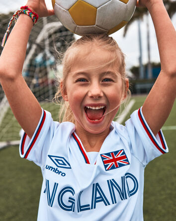 Kids Umbro England Soccer Jersey - White, 