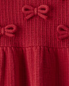 Baby Girl Organic Cotton Sweater Knit Dress, image 5 of 6 slides