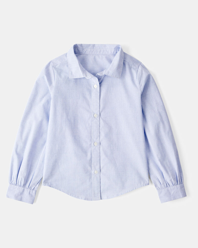 Girls 3-Piece Button-Front Shirt, Sweater Vest & Plaid Skort Set - Multi, image 3 of 9 slides