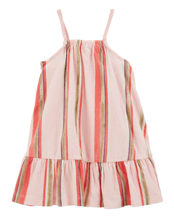 Toddler Striped Geo Print Dress, 