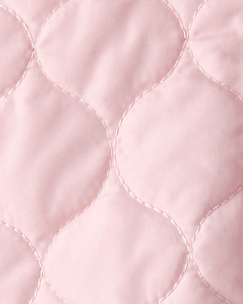 Baby Girl Quilted Long-Sleeve Midweight Jacket - Pink, image 3 of 3 slides