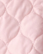 Baby Girl Quilted Long-Sleeve Midweight Jacket - Pink, image 3 of 3 slides