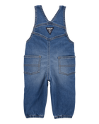 Baby Knit-Like Denim Overalls - Medium Wash, image 2 of 6 slides