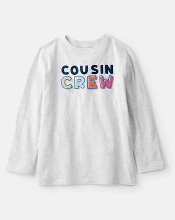 Boys Cousin Crew Long-Sleeve Graphic Tee - Grey, 