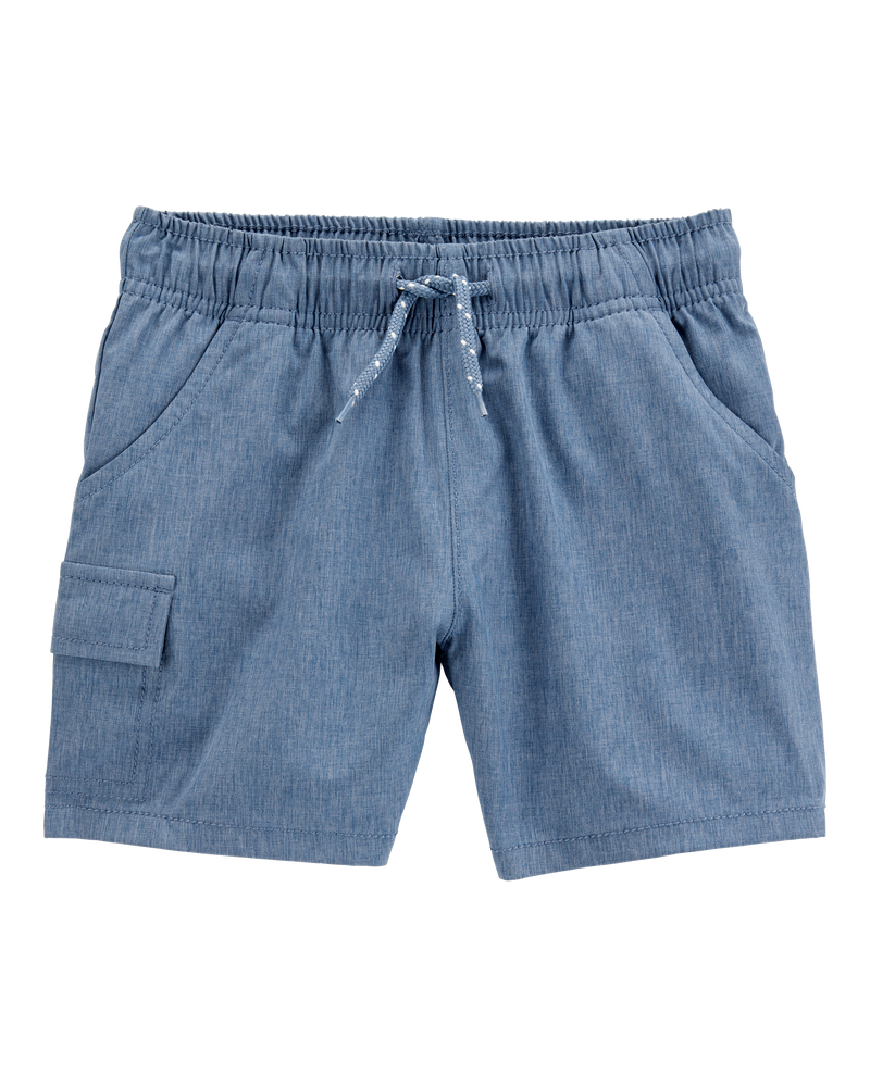 Toddler Everyday Quick Dry Shorts - Blue, image 1 of 8 slides
