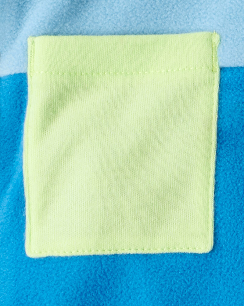 Baby Boy 3-Piece Fleece Vest Outfit Set - Blue, image 4 of 5 slides