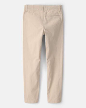 Boys Slim Tapered Chino Pants - Khaki, 
