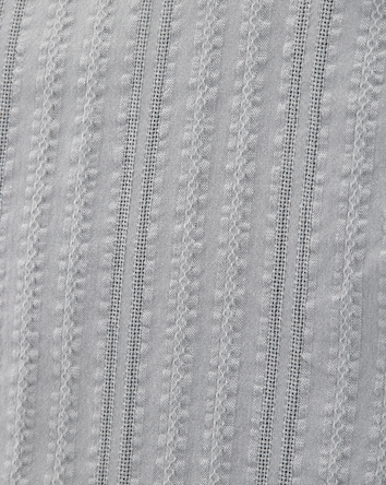 Baby Seersucker Button-Down Shirt - Grey, 