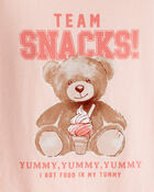 Toddler Girl Team Snacks Bear Long-Sleeve Graphic Tee - Pink, image 2 of 3 slides
