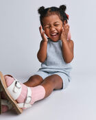 Toddler Girl Ribbed Playtime Tank Top - Heather Grey, image 4 of 5 slides