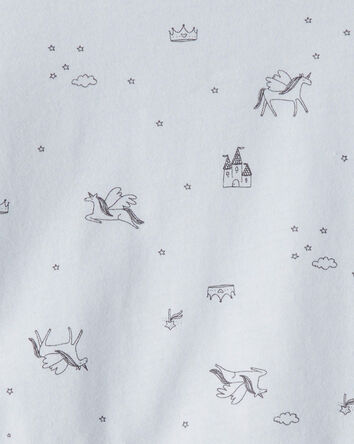 Toddler Girl Unicorn Print Long-Sleeve Top - Blue, 