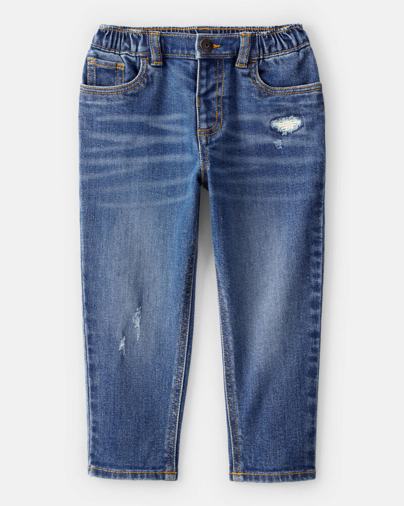 Toddler Boy  Tapered Distressed Denim Jeans - Medium Wash, image 1 of 4 slides