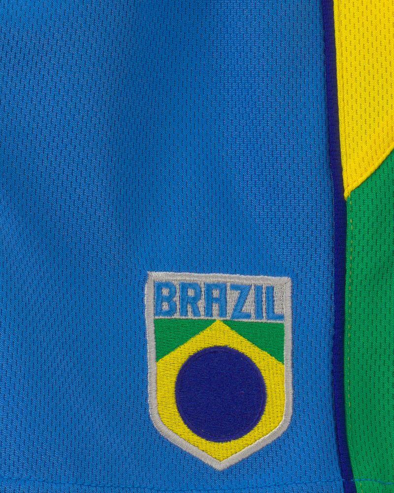 Toddler Umbro Brazil Mesh Soccer Shorts - Blue/Yellow/Green, image 4 of 5 slides