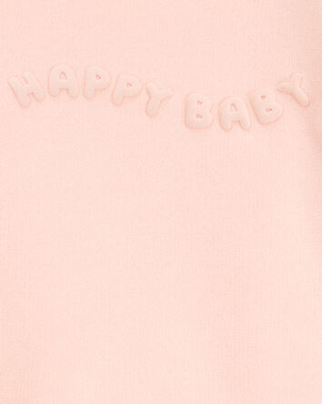Baby Girl Happy Baby French Terry Pullover - Pink, 