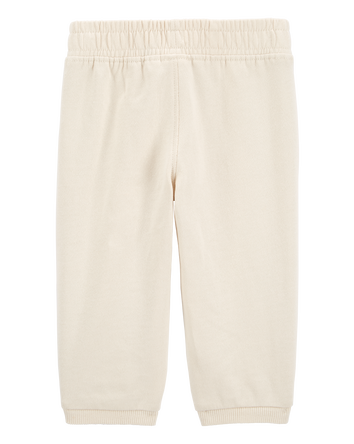 Baby Pull-On French Terry Joggers - Cream, 