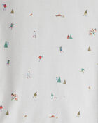 Toddler Organic Cotton Pajamas in Frosted Trail Print, image 3 of 4 slides