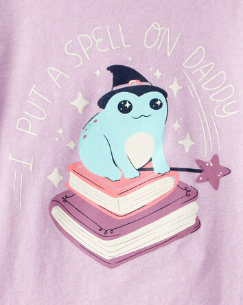 Toddler Girl I Put A Spell On Daddy Long-Sleeve Graphic Tee - Purple, 