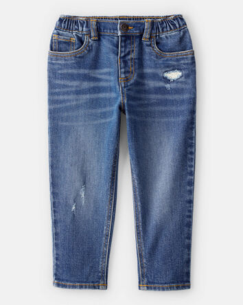 Toddler Boy  Tapered Distressed Denim Jeans - Medium Wash, 