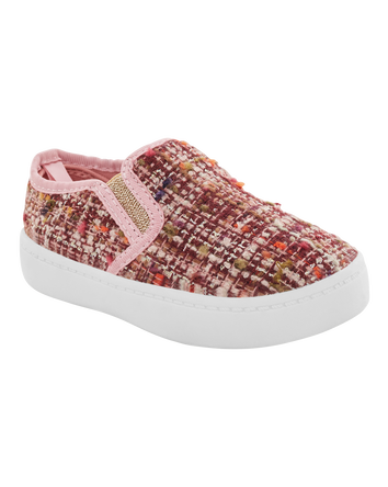 Toddler Tweed Slip-On Casual Shoes, 