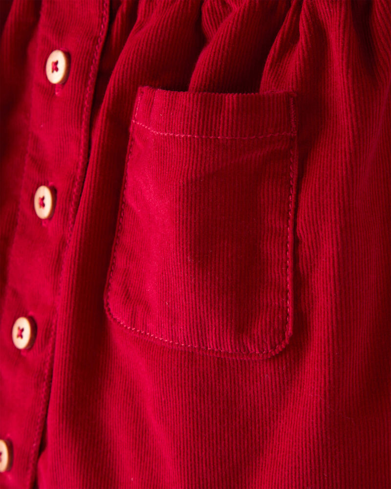 Toddler Girl Corduroy Skirt - Red, image 2 of 5 slides