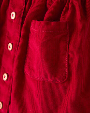 Toddler Girl Corduroy Skirt - Red, 