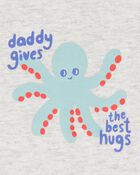 Baby Boy Octopus Daddy Sleeveless Bodysuit - Grey, image 2 of 3 slides