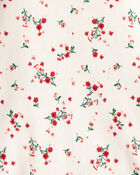 Baby Girl 3-Piece Floral Merry Cotton Bodysuits & Pant Set - White/Red, image 4 of 5 slides