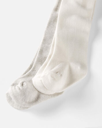 Baby 2-Pack Tights Made with Organic Cotton, 