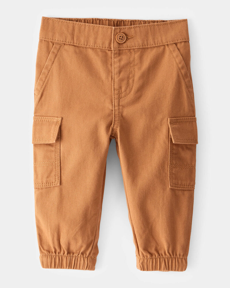 Baby Utility Twill Cargo Pants - Brown, image 1 of 4 slides