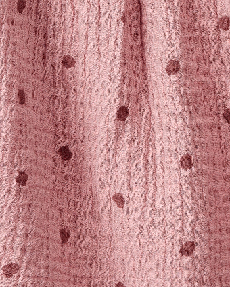 Baby Girl 2-Piece Acorn Print Short-Sleeve Dress Set - Pink, image 4 of 6 slides