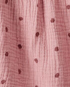 Baby Girl 2-Piece Acorn Print Short-Sleeve Dress Set - Pink, image 4 of 6 slides