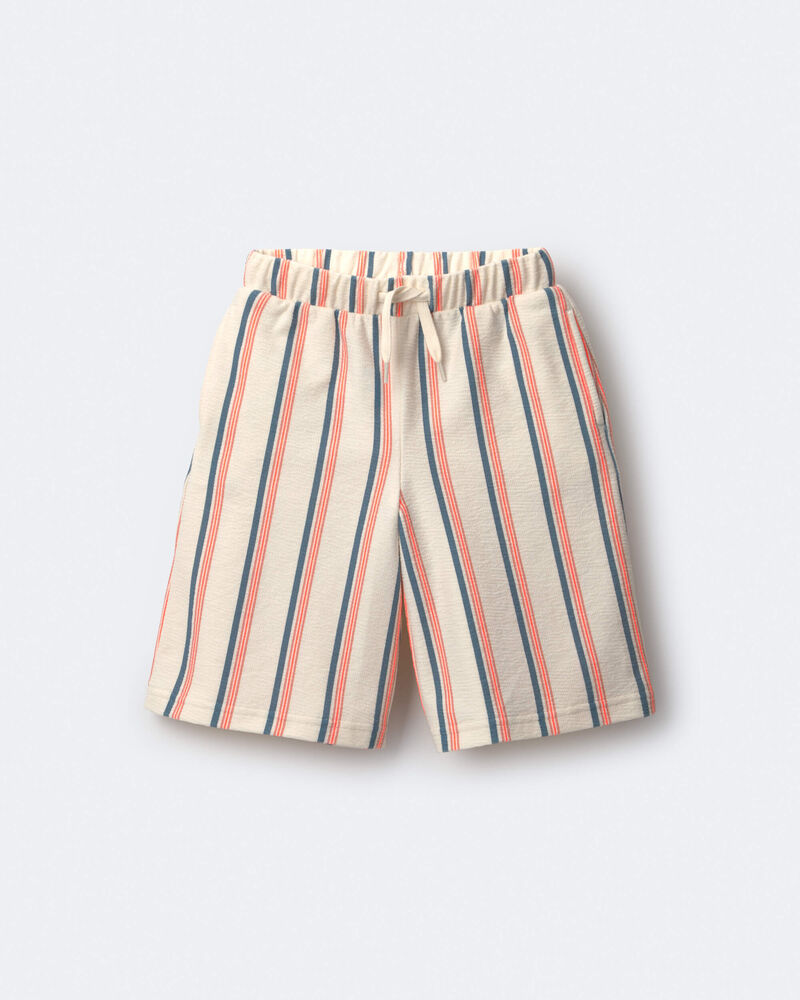 Toddler Girl Wide-Leg Capri Pant in Stripes - Cream, image 2 of 7 slides