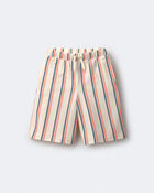 Toddler Girl Wide-Leg Capri Pant in Stripes - Cream, image 2 of 7 slides