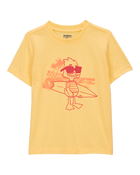 Toddler Cali Sun Surfing Duck Short-Sleeve Graphic Tee - Yellow, image 1 of 3 slides