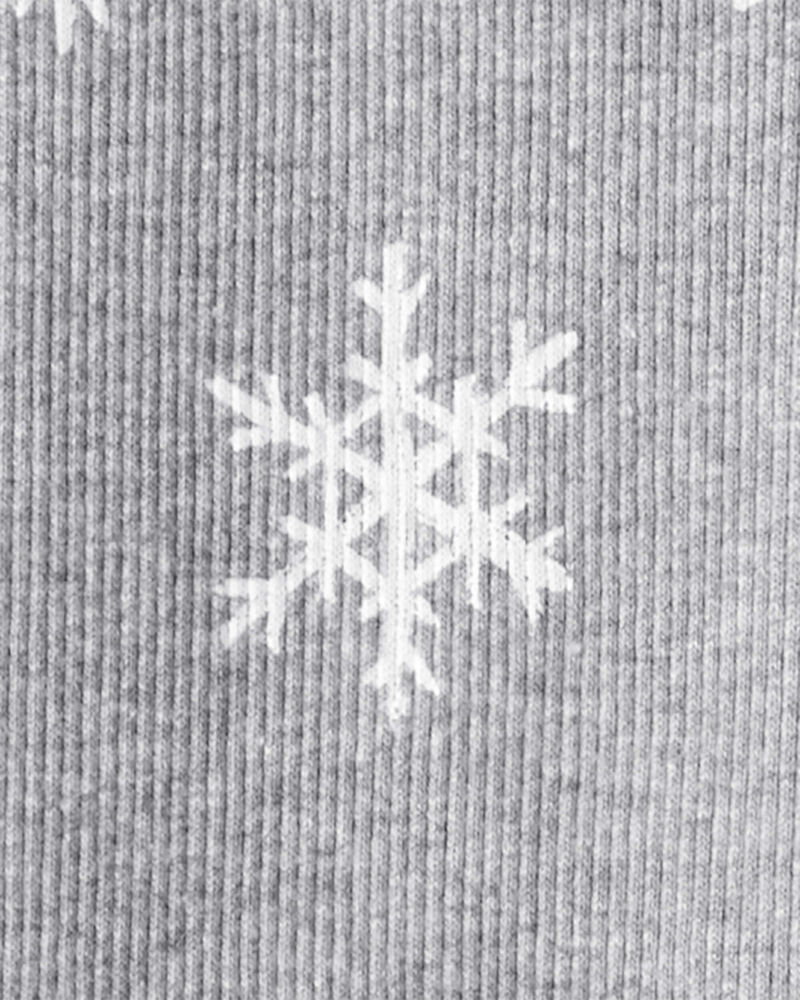 Baby Girl 2-Piece DayDream Fleece Snowflake Print Long-Sleeve Tee & Pant Set, image 3 of 4 slides