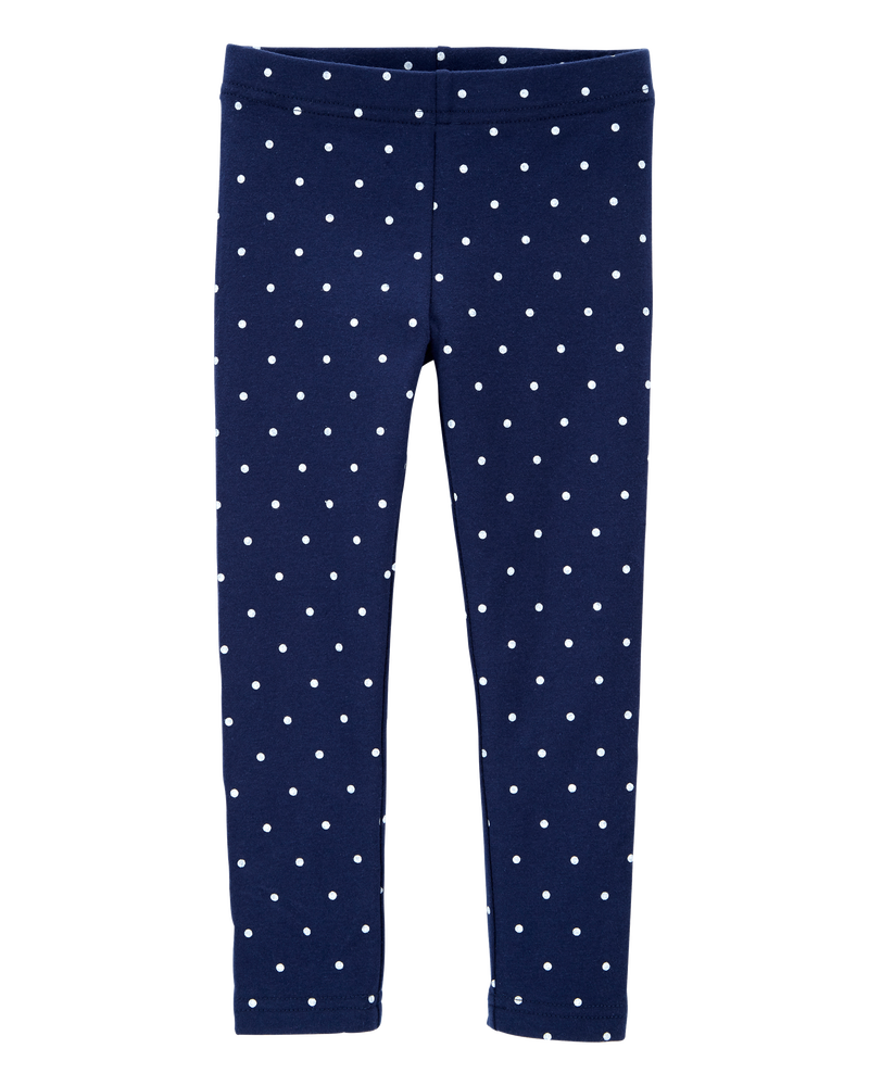 Baby Polka Dot Cotton Stretch Leggings, image 1 of 4 slides