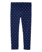Baby Polka Dot Cotton Stretch Leggings, image 1 of 4 slides