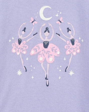 Toddler Girl Ballerina Short-Sleeve Graphic Tee - Purple, 