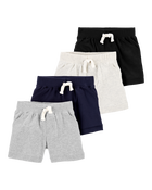 Baby 4-Pack Pull-On Shorts Set, image 1 of 3 slides