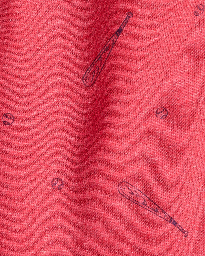 Baby Boy Baseball French Terry Jogger - Red, image 3 of 4 slides