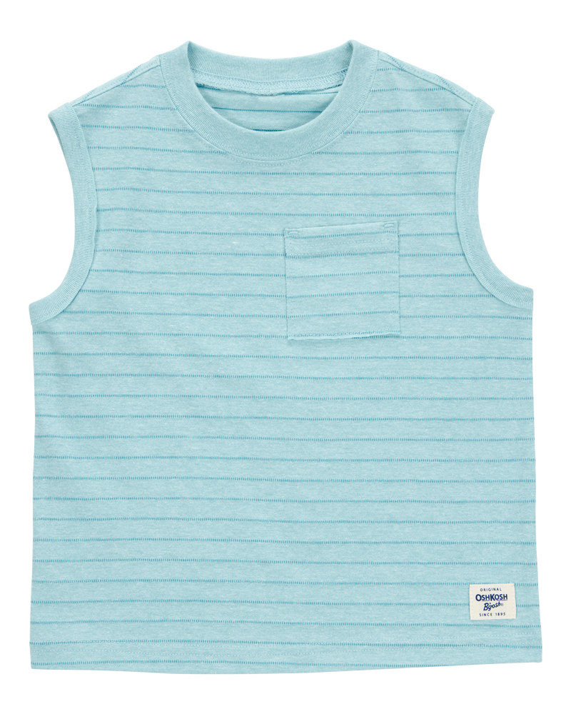 Baby Striped Textured Tank - Blue, image 1 of 3 slides