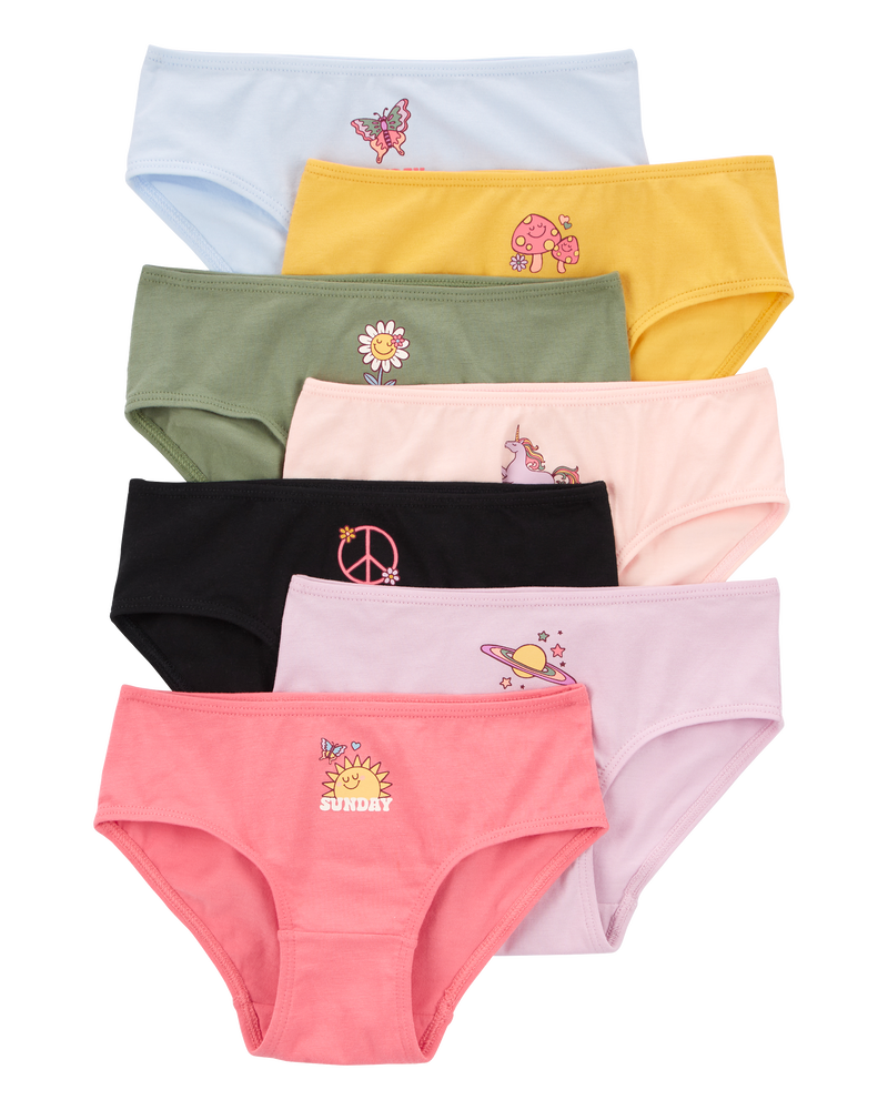 Kid 7-Pack Weekdays Hipster Stretch Cotton Undies, image 1 of 2 slides