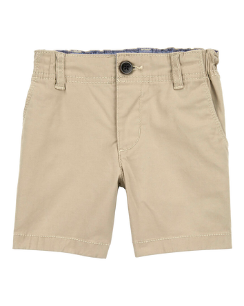 Baby Boy Stretch Chino Shorts - Khaki, 