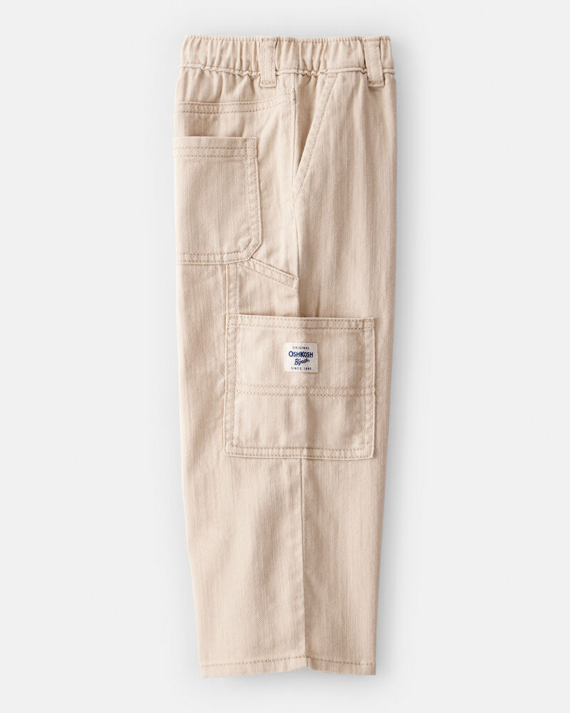 Toddler Boy  Wide-Leg Carpenter Twill Pants - Khaki, image 5 of 7 slides