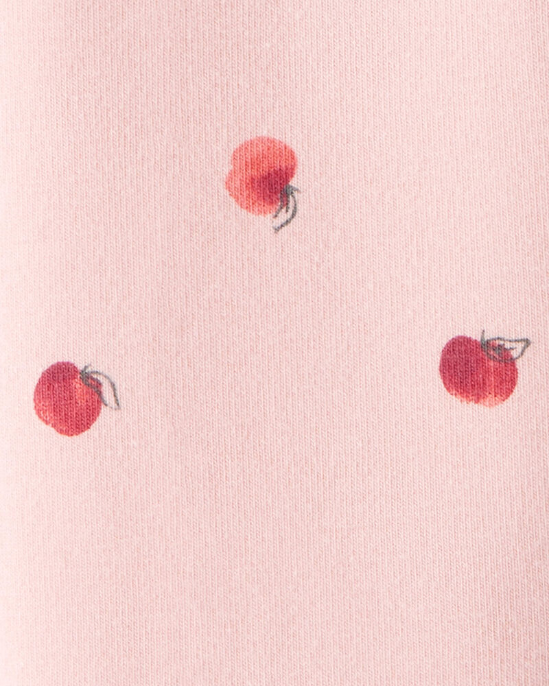 Toddler Girl Cotton Apple Stretch Leggings - Pink, image 5 of 6 slides