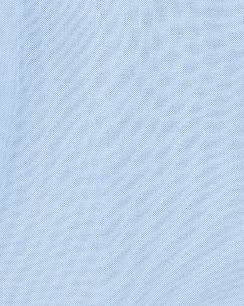 Kid 3-Pack Pique Uniform Polo Shirts - Light Blue, image 3 of 4 slides