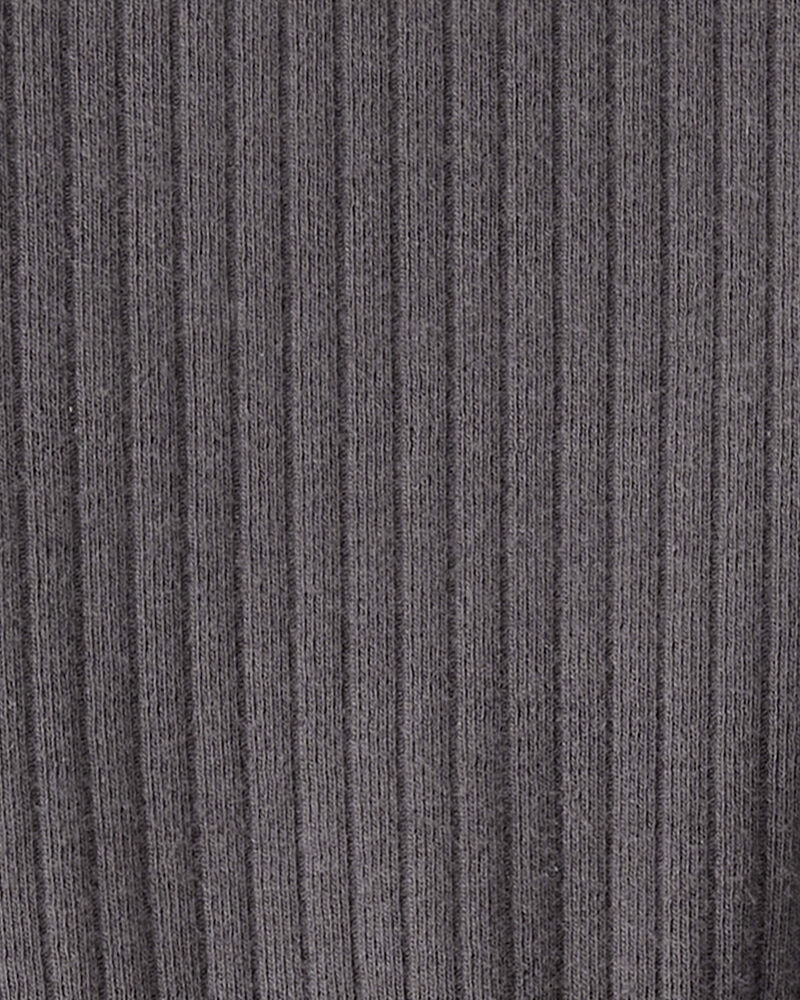 Toddler Girl 2-Piece Black Peplum Top & Cotton Flare Leggings Set - Black/Grey, image 3 of 8 slides