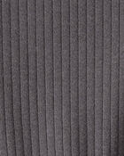 Toddler Girl 2-Piece Black Peplum Top & Cotton Flare Leggings Set - Black/Grey, image 3 of 8 slides